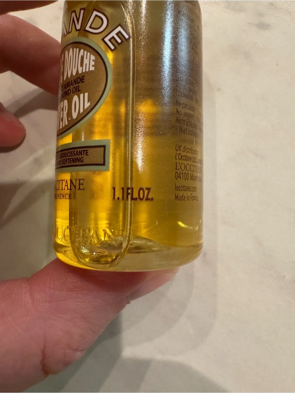 L'OCCITANE Almond Amande Shower Oil - Yellow Bottle